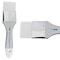 Silverwhite White Taklon Edgewater Wash Brush Short Handle 2” front view and brush close up