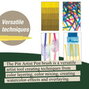 Faber-Castell PITT Artist Pens Set Brush Pastel Assorted Colors techniques examples sheet