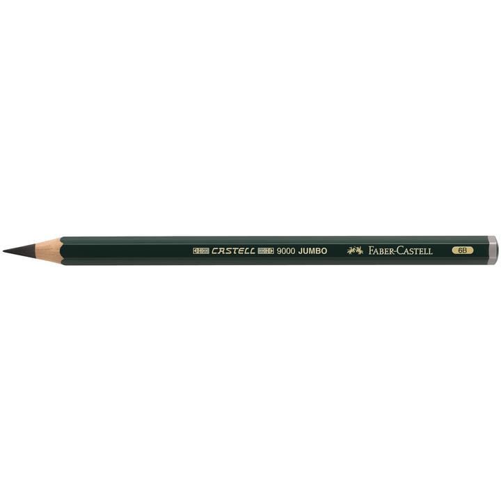 Faber-Castell Castell 9000 Jumbo Graphite Pencil 6B closeup two